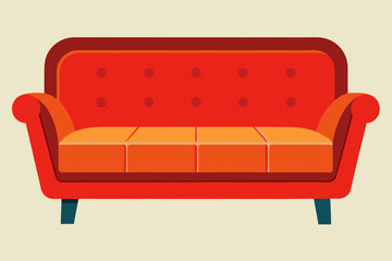 sofa set  vector art and illustration