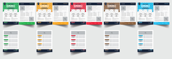 Technical Data Sheet layout template. Product Catalogue & modern Event Schedule conference design template, Minimalist product brochure template, corporate flyer, business flyer, sponsorship Template 