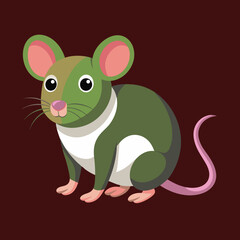 a mouse with a white shirt and a black background