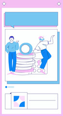 Internet financial management investment flat vector concept operation hand drawn illustration
