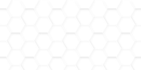 Abstract square digital grid pattern background with hexagons. modern hexagon polygonal technology vector. seamless bright white abstract honeycomb science digital texture background.