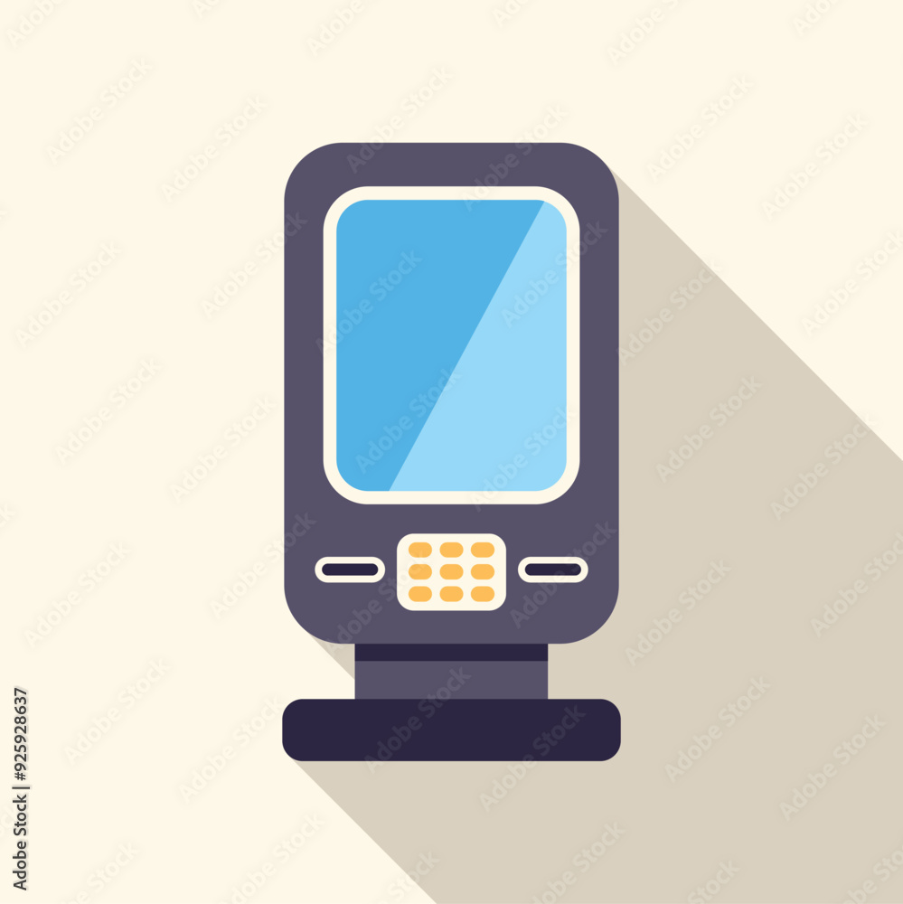 Poster mobile payment terminal processing contactless payment with nfc technology