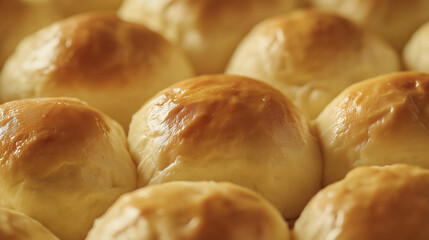 Golden and Fluffy Dinner Rolls, Freshly Baked and Perfect for Any Meal or a Comforting Snack.