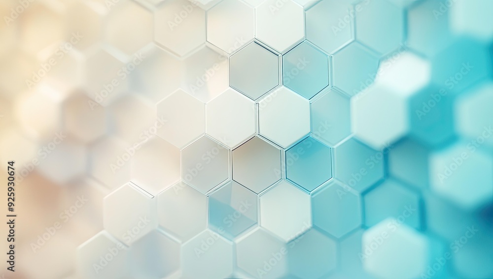 Poster abstract background of hexagonal shapes.