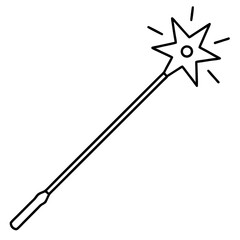 magic wand art vector illustration