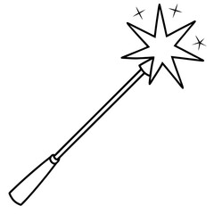 magic wand art vector illustration