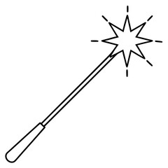 magic wand art vector illustration