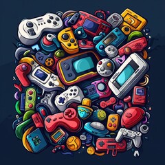 Characters in the game. Video game wallpaper colorful.