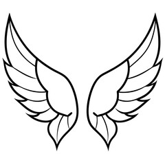 Metallic Wing art vector illustration