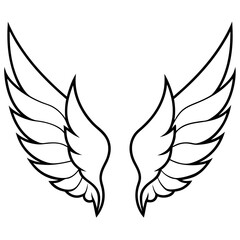 Metallic Wing art vector illustration