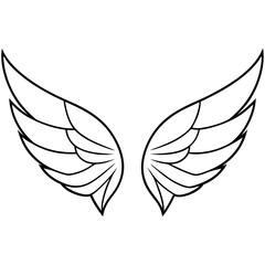 Metallic Wing art vector illustration