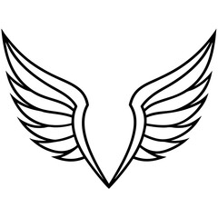 Metallic Wing art vector illustration