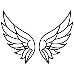 Metallic Wing art vector illustration