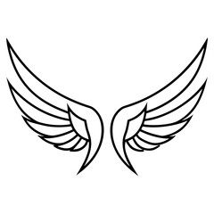 Metallic Wing art vector illustration