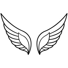 Metallic Wing art vector illustration