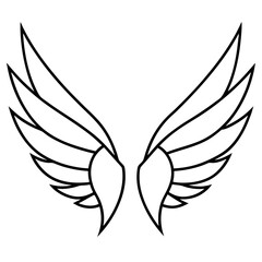 Metallic Wing art vector illustration