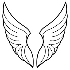 Metallic Wing art vector illustration