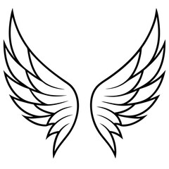 Metallic Wing art vector illustration