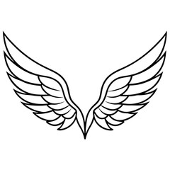 Metallic Wing art vector illustration
