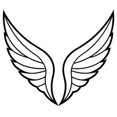 Metallic Wing art vector illustration