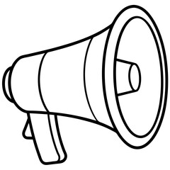 Megaphone line art vector illustration