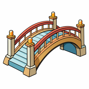 recommend clip art: A Bridge art vector illustration