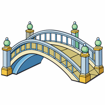 recommend clip art: A Bridge art vector illustration