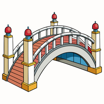 recommend clip art: A Bridge art vector illustration