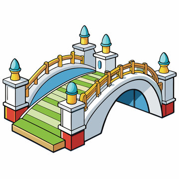 recommend clip art: A Bridge art vector illustration