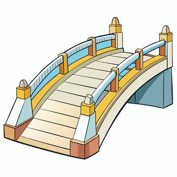recommend clip art: A Bridge art vector illustration