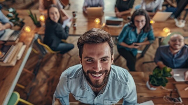 A group of friends shares laughter and conversation, illuminated by warm candlelight in a welcoming, cozy environment