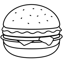 Burger  art vector illustration