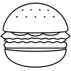 Burger  art vector illustration