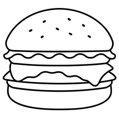 Burger  art vector illustration