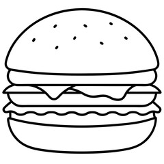 Burger  art vector illustration