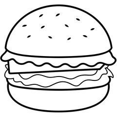 Burger  art vector illustration