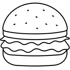 Burger  art vector illustration