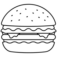 Burger  art vector illustration