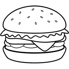 Burger  art vector illustration
