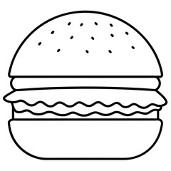 Burger  art vector illustration