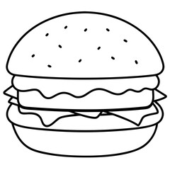 Burger  art vector illustration