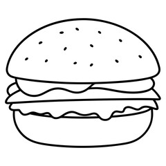 Burger  art vector illustration
