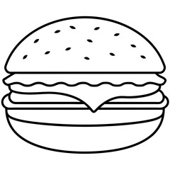 Burger  art vector illustration
