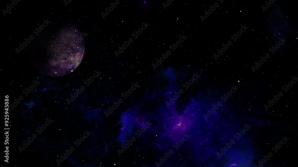 Canvas Prints mysterious planets and space dust bands in the universe.