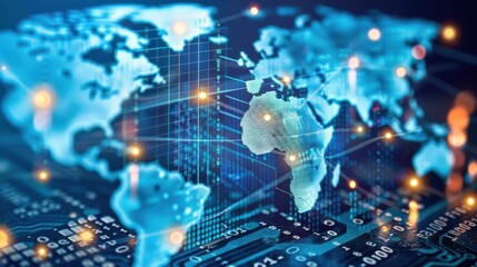 concept of worldwide banking network.