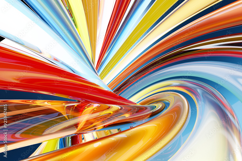 Poster 3d multicolor geometric shapes . abstract design elements. dynamic abctract pattern, 3d illustration