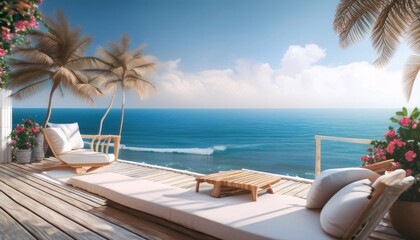 Obraz premium A secluded place for vacation, an exotic vacation