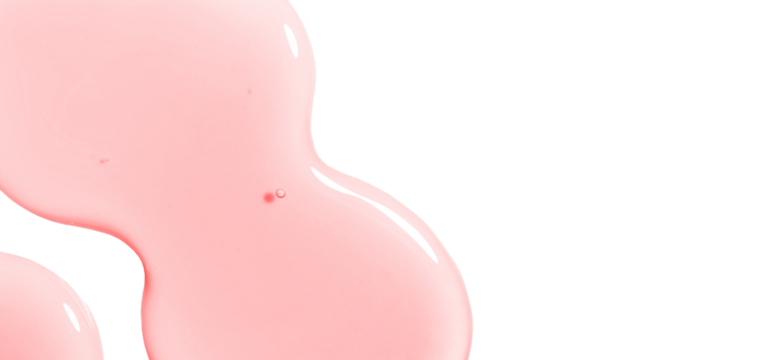 round drops of serum gel texture cosmetic products on a transparent background top view - Powered by Adobe