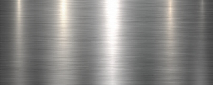 Brushed metal texture background, shiny lustrous silver metallic pattern 3d background.
