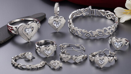 gold jewelry  with a necklace  ring  earrings  and bracelet